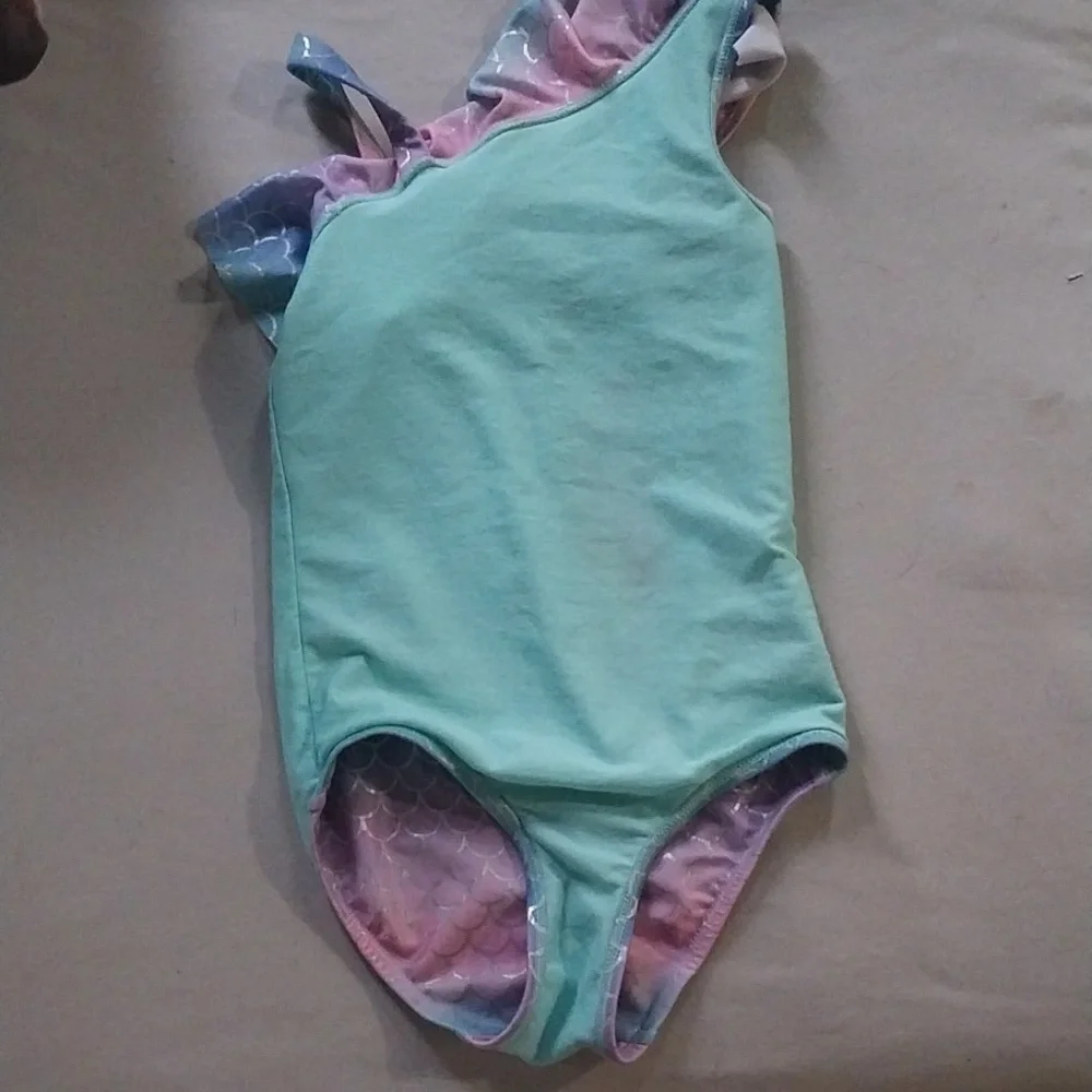 H&M Pastel Mermaid Scale Bathing Suit 5/6